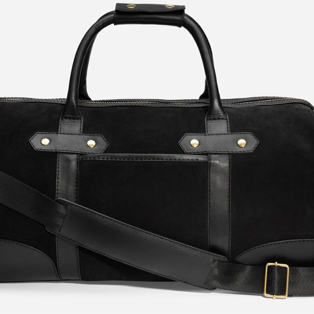 Nisolo Black Leather Travel Bag